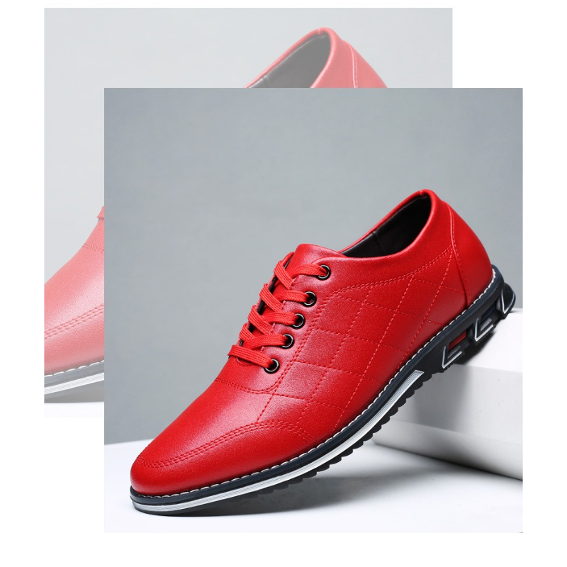 Men Shoes Red Bottom - Maat 38-48 Rood Business Casual lederen