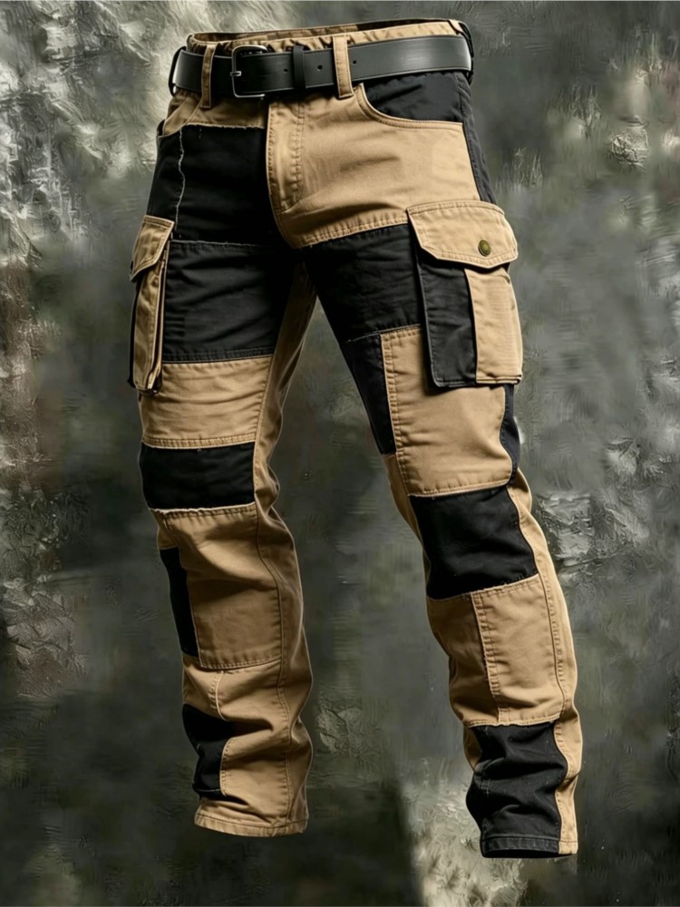 Men Shoes Joggers - Katoenen heren cargobroeken Kaki Casual heren