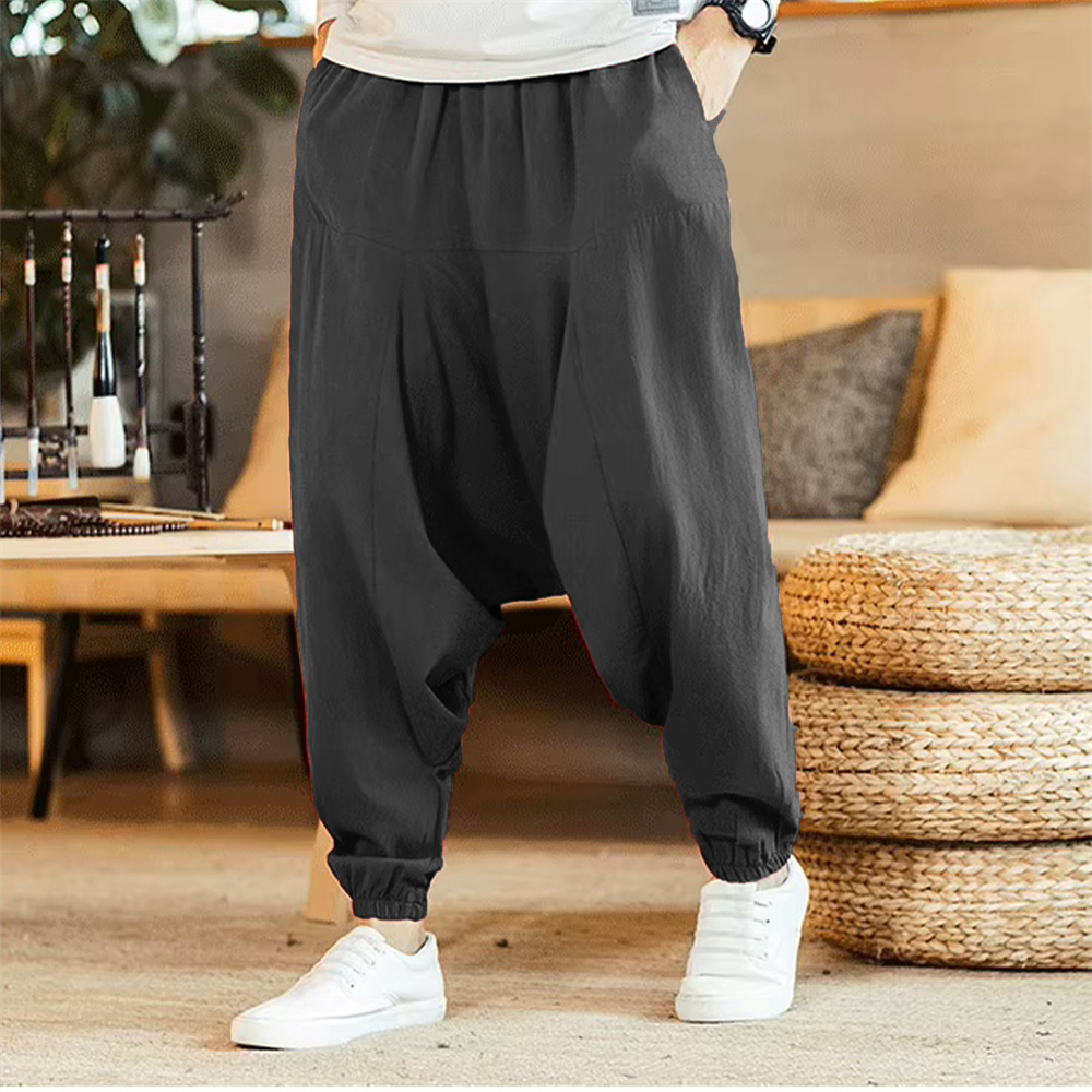 Men Shoes Joggers - Mannen katoenen en linnen broek harembroek