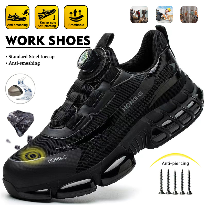 Work Boot Steel Toe - Slagvaste, lekbestendige veiligheidsschoenen, stalen neus schoenen,