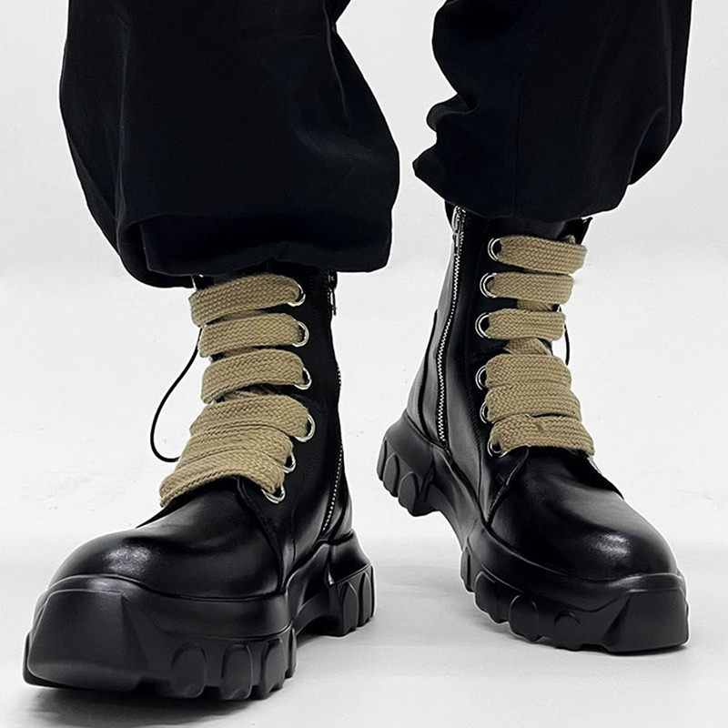 Men Shoes Brands - Italiaanse merkdesignerlaarzen voor heren mode platformschoenen