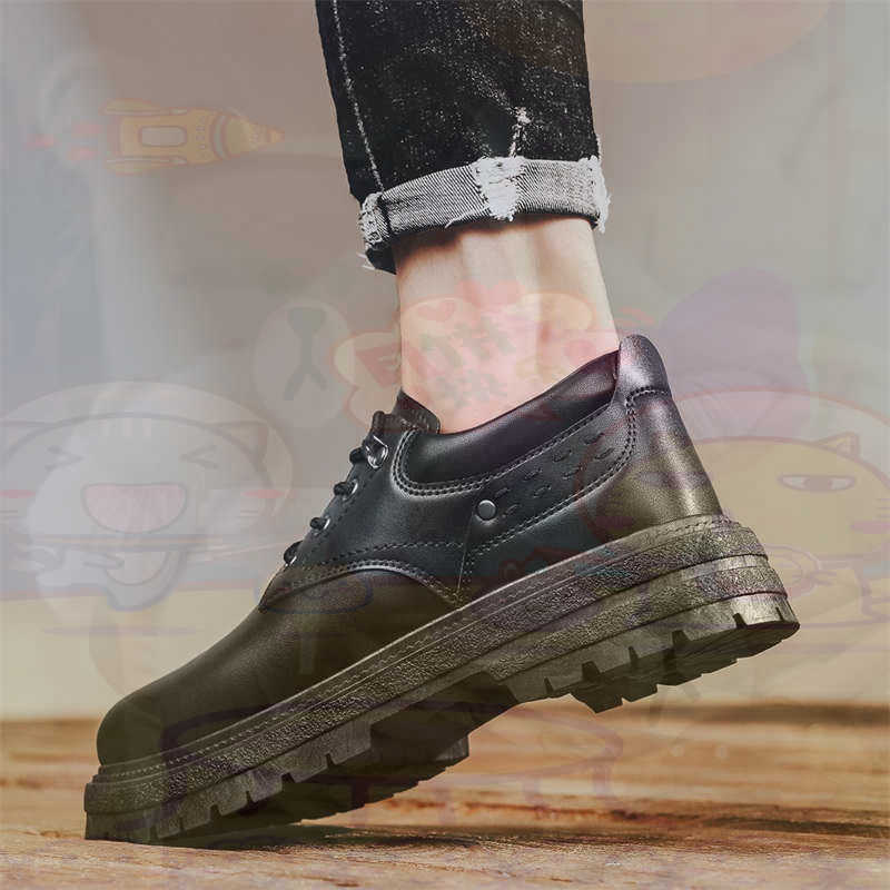 Men'S Shoes Clearance Sale - Donker natuurlijk leer Mode-sneakers Tennis Herensneakers