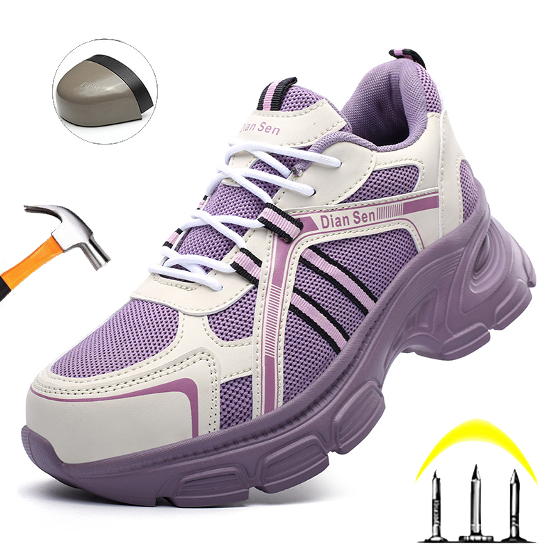 Work Boot Steel Toe - Veiligheidsschoenen Dames Slijtvaste Werkschoenen met Stalen