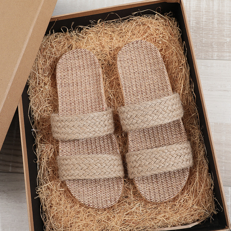 Men Shoes Size To Women - Dames binnenpantoffels, vlas slippers, zomerse platte