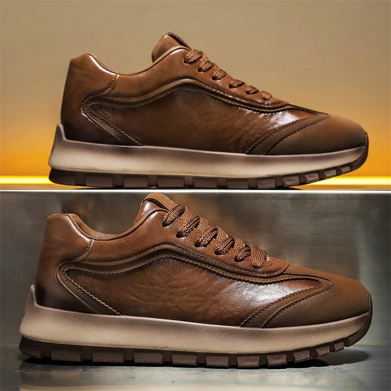 Men'S Shoes Temu - Luxe herensneakers Alle seizoenen lederen casual