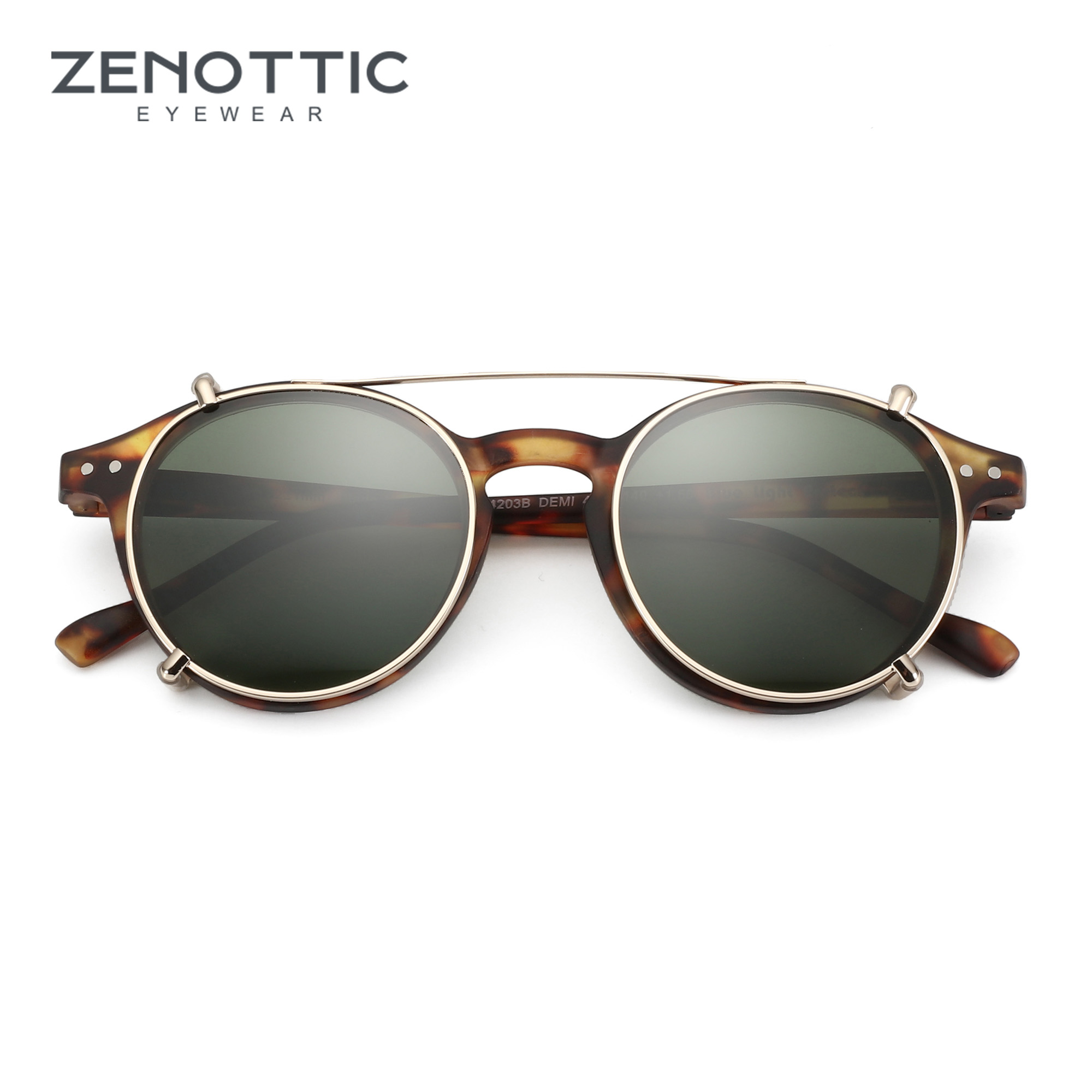 Men Shoes Zegna - ZENOTTIC Retro-stijl clip-on zonnebril voor heren