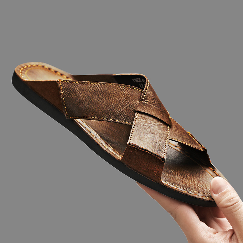 Mode Echt Leer Mannen Slippers - Men'S Shoes Temu recensie en prijs