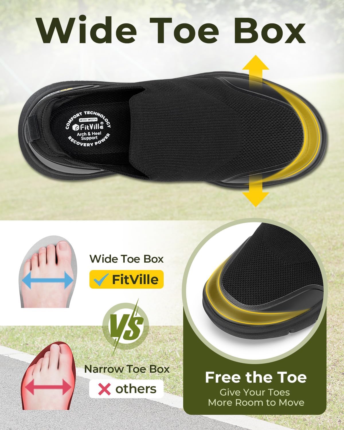 FitVille Heren Extra Brede Ins - Men'S Shoes For Wide Feet recensie en prijs