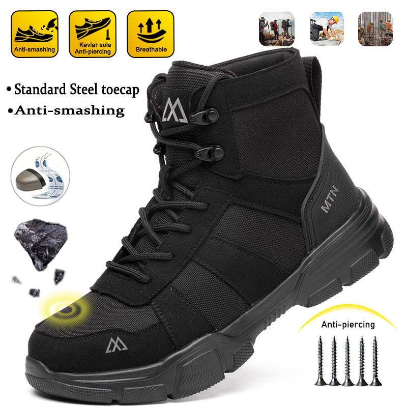 Herenschoenen met anti-verbrij - Work Boot Steel Toe recensie en prijs