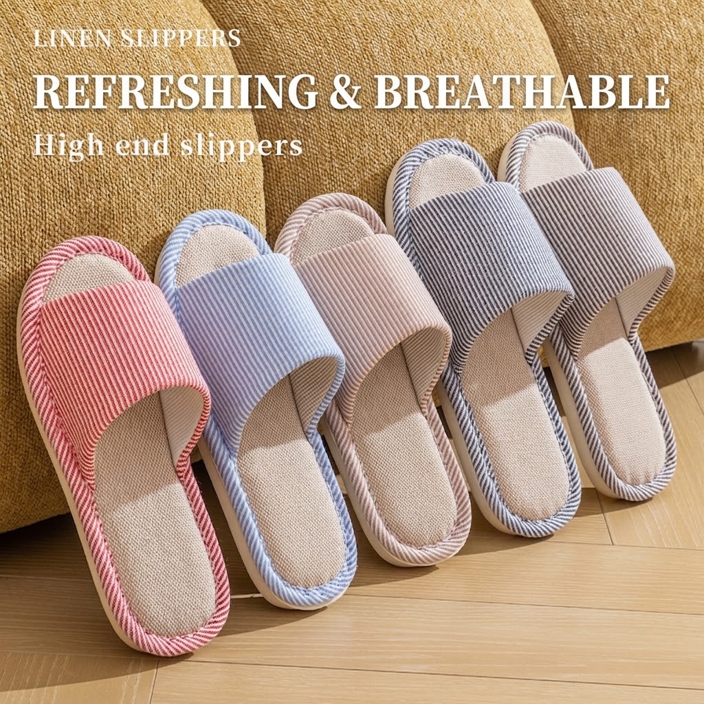 Ademende linnen pantoffels voo - Men Shoes Size To Women recensie en prijs